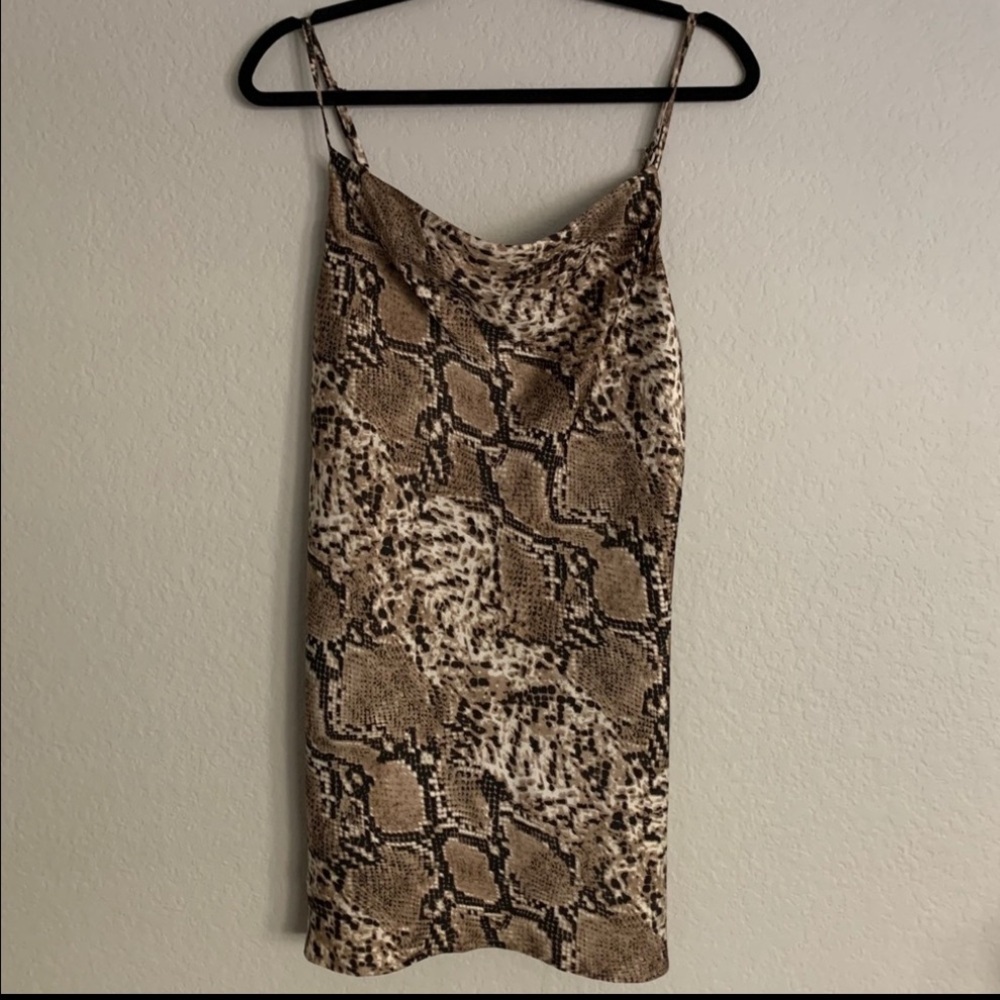 Princess Polly Cowl Neck Reptile Dress